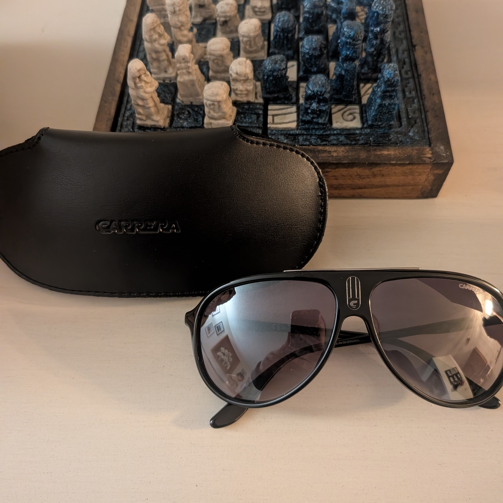 Carrera Dark Aviator Sunglasses with Case